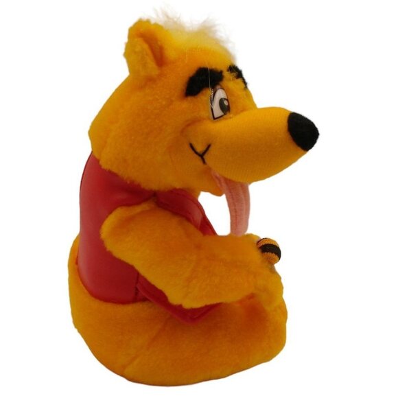 Vintage Nanco Yellow Honey Bear 1998 Honey Bee Red Vest Plush Animal Toy 7” - Picture 2 of 8